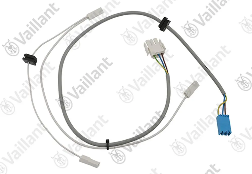 Kabelbaum von Vaillant mit mehreren Anschlusssteckern und Leitungen, geeignet für spezifische Heiz- oder Warmwassersysteme.